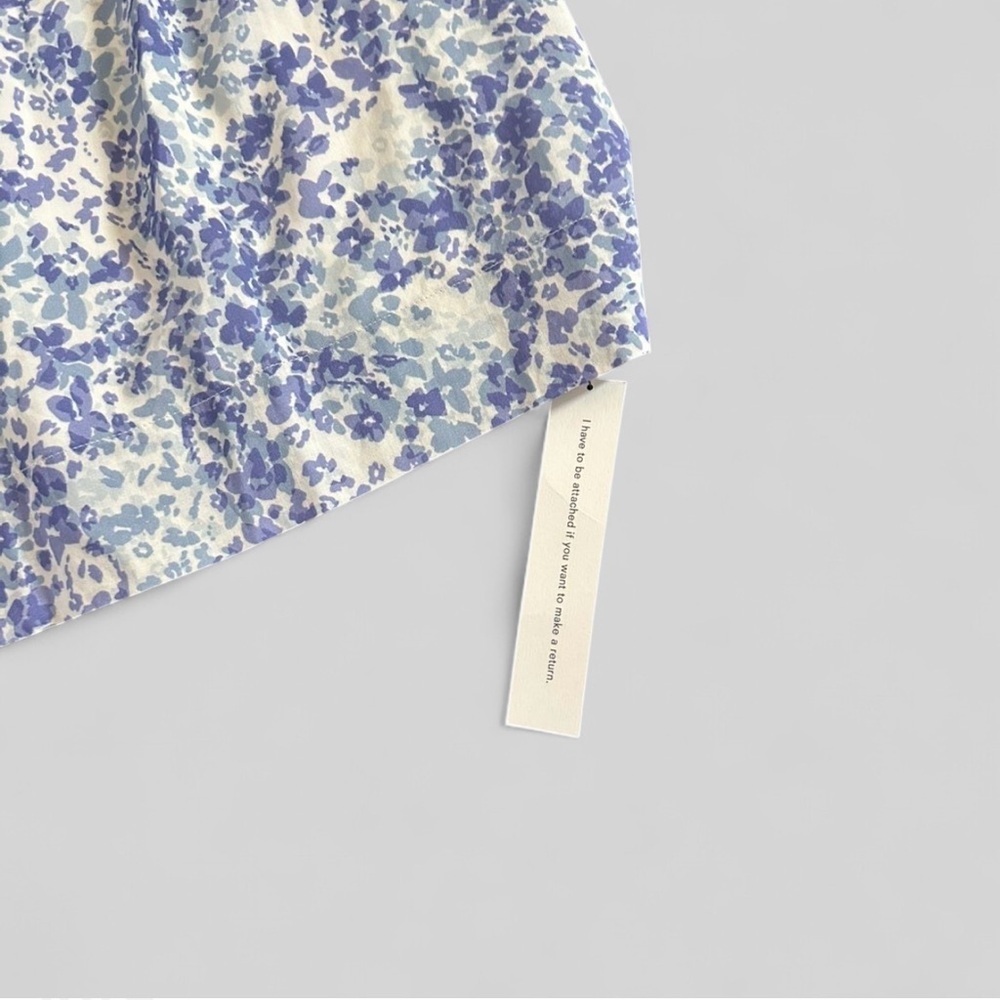 Reformation Dione Maddie Blue Floral Smocked Mini Dress Size 4 NWT - Picture 8 of 12